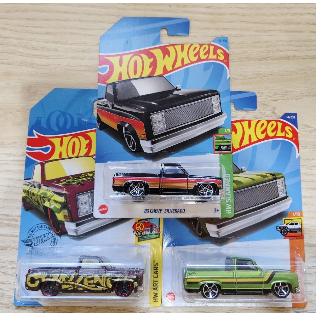 Hotwheels ฮอทวีล 83 chevy silvarido 1:64