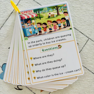 (ใช้โค้ดรับcoinคืน10%ได้) Flashcards Questions บัตรถามตอบแบบโต้ตอบภาษาอังกฤษสำหรับแม่และลูก 32 ใบ