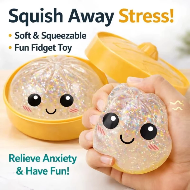 ของเล่นบีบซาลาเปา Squishies บรรเทาความเครียด 12 ชิ้น/กล่อง thumbnail 4