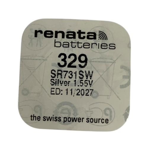 ถ่านกระดุม Renata 329 / SR731SW ของแท้ 1.55V  แบ่งจำหน่าย 1เม็ด,5เม็ด
