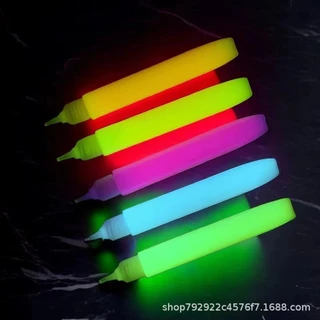 สีเรืองแสงในที่มืด 6 สี สูตรน้ำ ความสว่างสูง ขนาด 6 มล. สีเรืองแสงสำหรับงาน DIY