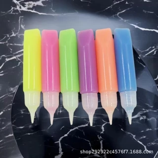 สีเรืองแสงในที่มืด 6 สี สูตรน้ำ ความสว่างสูง ขนาด 6 มล. สีเรืองแสงสำหรับงาน DIY