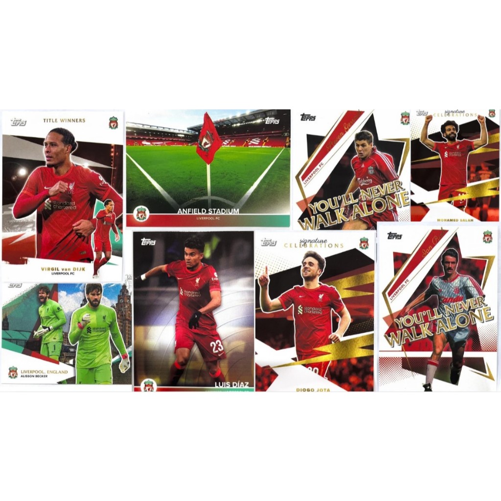 การ์ดฟุตบอล ลิเวอร์พูล 2021-22 Topps Liverpool Team Set