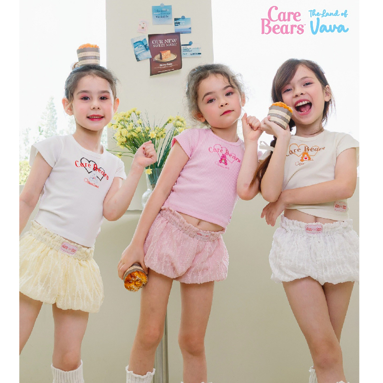 Thelandofvava 🐻เสื้อยืดครอป Baby Tee Look4-5-6🐻 VAVA x Care Bears 4 ลิขสิทธิ์แท้จาก vava