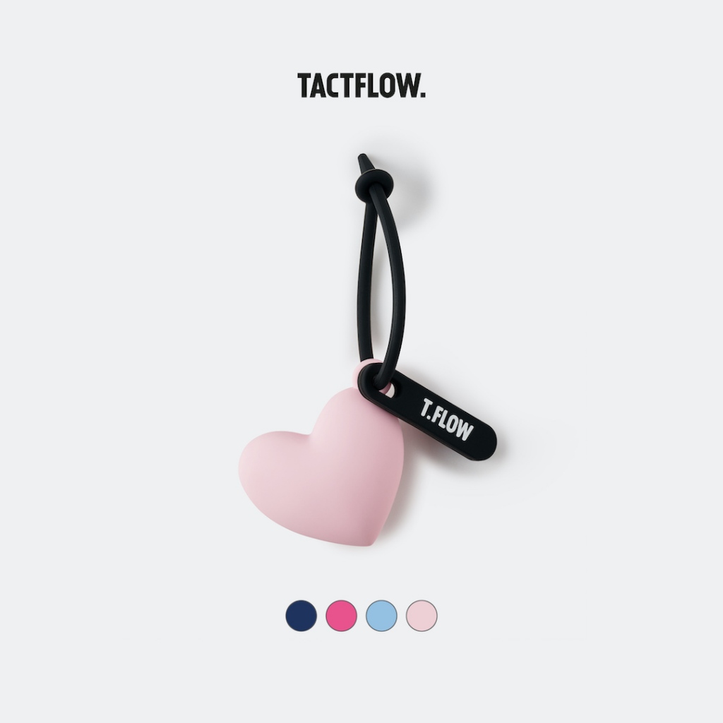 TACTFLOW แท็กโฟลว พวงกุญแจซิลิโคน รูปหัวใจ Silicone Keyring Heart รุ่น TFC100