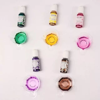 สีย้อม สีผสม สีใส,เข้ม รุ่นอัญมณี อีพ้อกซี่เรซิ่น Epoxy Resin ใช้ได้กับUV Resin 10ml DIY 24 สี