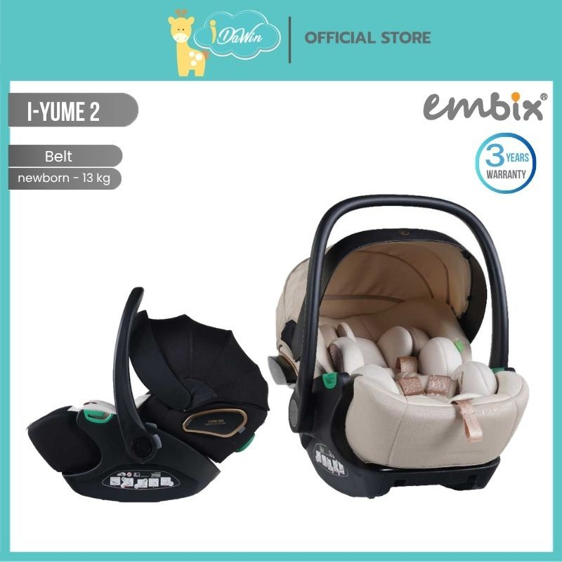 EMBIX คาร์ซีท ตะกร้าคาร์ซีท i-YUME 2 & i-FITTO ติดตั้งสายBelt รับประกันศูนย์ไทย
