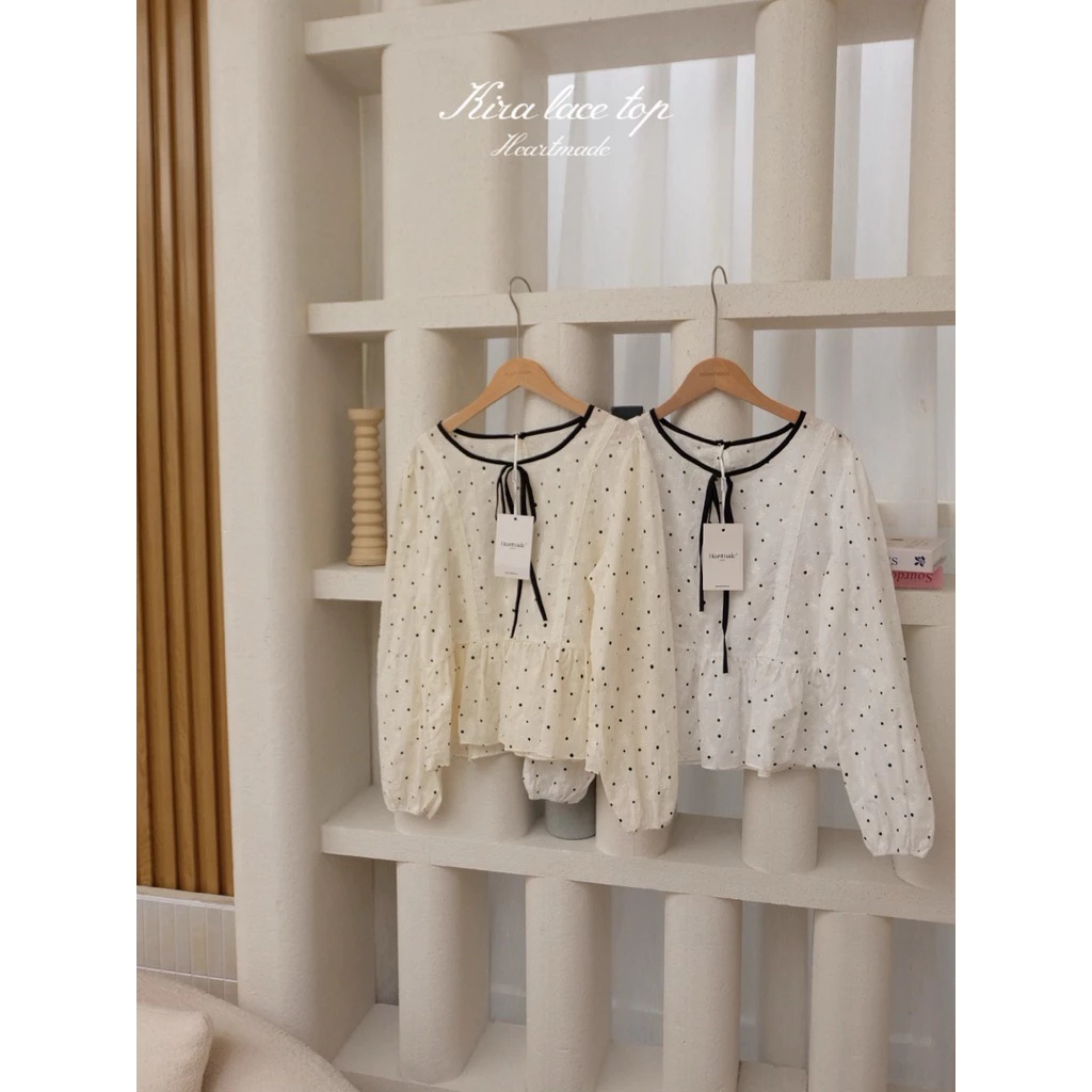 Heartmade-Kira lace top🍂(เสื้อผ้าลูกไม้ฉลุ**แนะนำใส่ซับในเพิ่ม**)