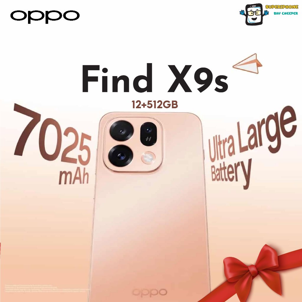 OPPO Find X9s รุ่น 5G(12/512GB)จอ 6.59 l กล้องเทพ แบตอึดแบบตะโกน l แบต 7,025 mAh(By Shopee  SuperTph