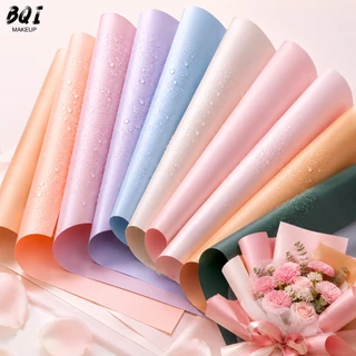 กระดาษห่อดอกไม้กันน้ำ ลายสีพาสเทลทูโทน กระดาษจัดช่อดอกไม้ ห่อบูเก้ ห่อของขวัญ