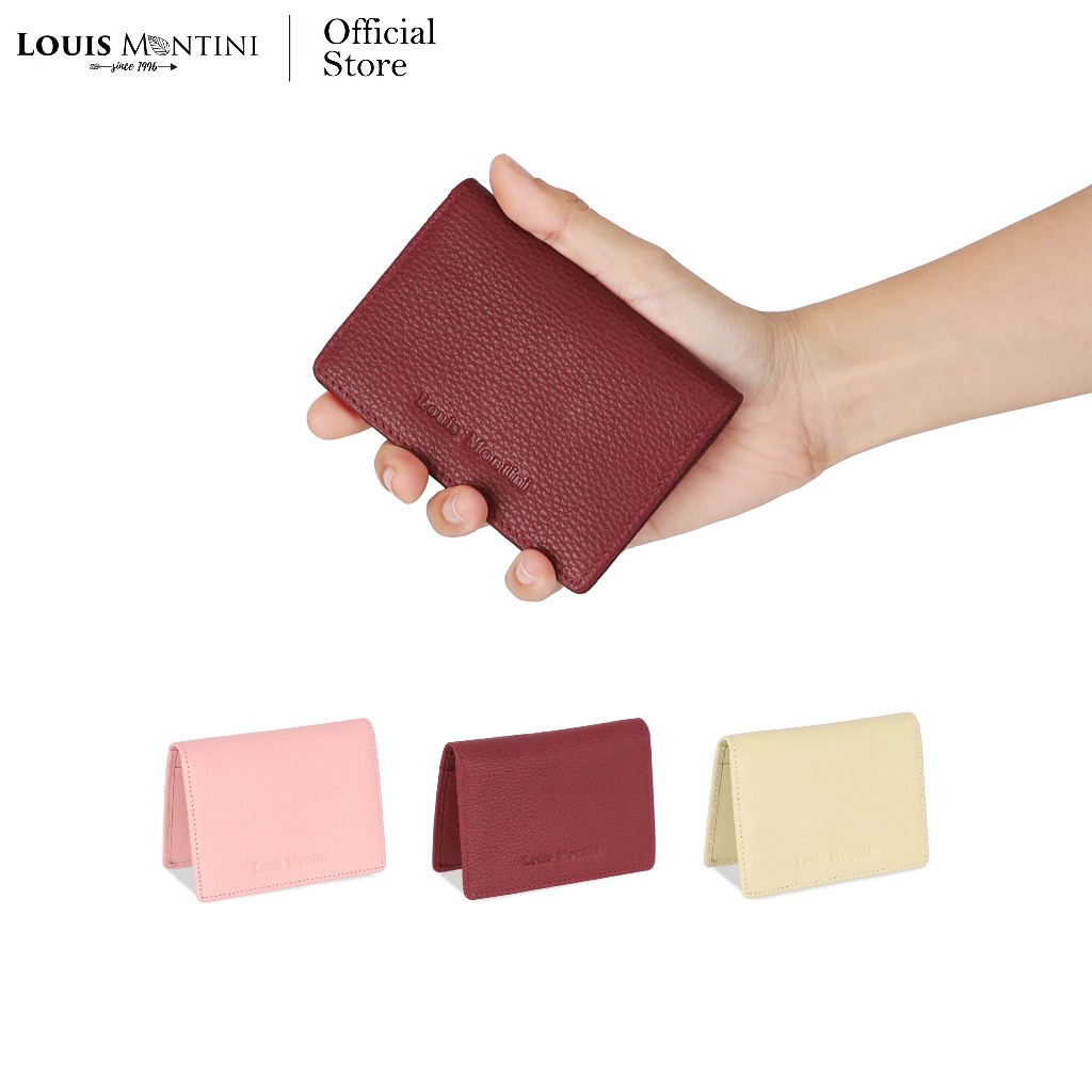 Louis Montini Cowhide Credit Card Holder กระเป๋าเก็บบัตร หนังวัวแท้ กระเป๋าใส่บัตรเครดิต WK07