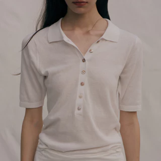 She Knows - Ada Knit Polo เสื้อโปโล ผ้านิต คอตต้อนออร์แกนิค