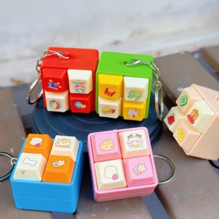 พร้อมส่ง MJ249พวงกุญแจปุ่มคีย์บอร์ด DIYของเล่นคลายเครียด การ์ตูน Keycap Clicker ของเล่นมีเสียง
