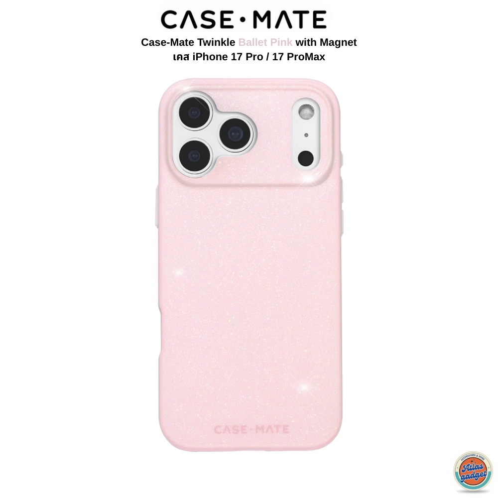 Case-Mate Twinkle Ballet Pink with Magnetic เคสสำหรับ iPhone 17 Pro/ 17 ProMax สีชมพูกากเพชรวิบวับ
