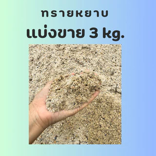 ทรายหยาบ ทรายละเอียด แบ่งขาย 1.5 - 3 Kg. [งานก่อสร้าง แต่งสวน ใส่กระถางธูป]