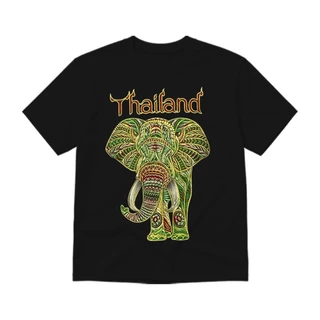 Thailand Elephant Souvenir Shirt 2025 ของชำร่วยไทย สวยมาก คอกลม แฟชั่น เสื้อยืด ผ้าฝ้ายแท S-5XL