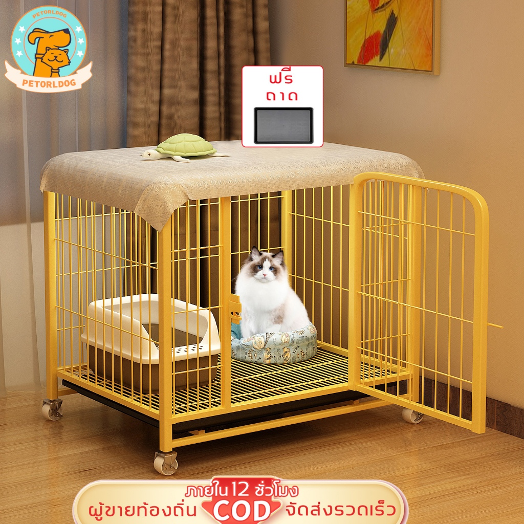 🐈Petorldog กรงขังแมว กรงขังแมว กรงแมวขนาดใหญ่ กรงสัตว์เลี้ยง กรงแมวขนาดใหญ่ กรงกระต่าย พื้นที่ว่างขน