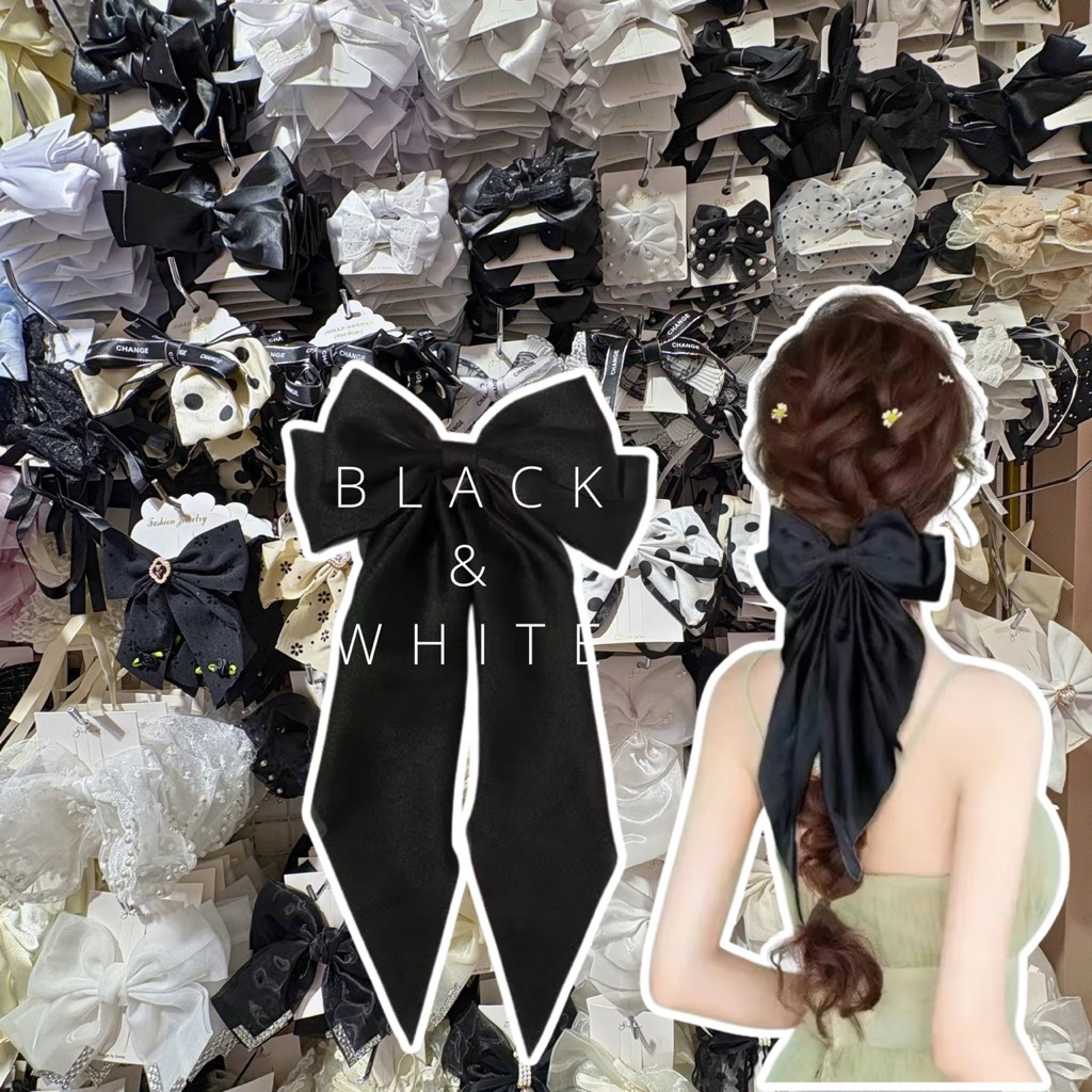 ◼️▫️โบว์ / กิ๊บ ขาวดำ ▪️◻️ มีหลายแบบ 🇹🇭พร้อมส่งนะคะ