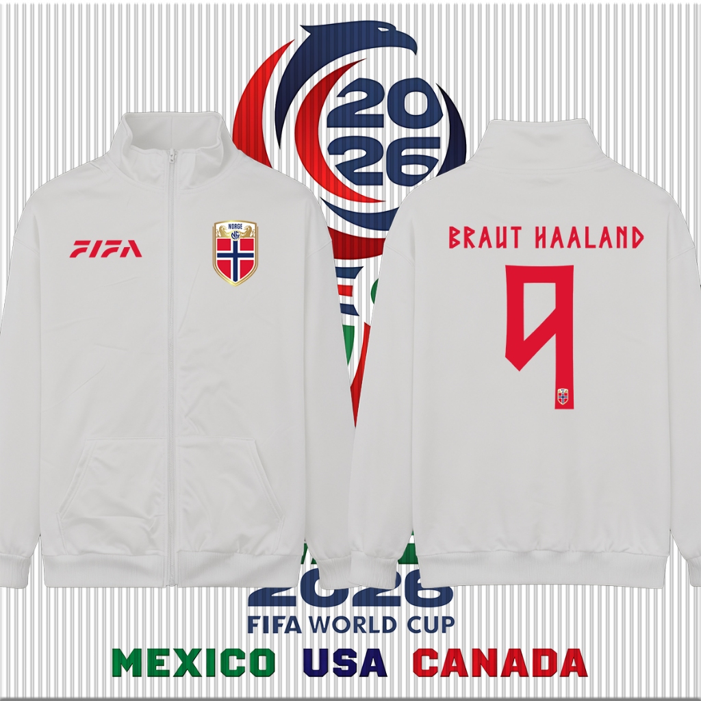 Erling Braut Haaland Norway No.9 jersey football coat