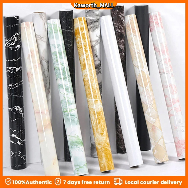 🔥🔥COD วอลเปเปอร์ สติกเกอร์ติดผนัง และสติกเกอร์ตกแต่งบ้าน ขนาด 60 ซม. x 5 ม. ผลิตจากวัสดุกันน้ำ