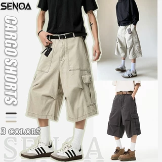 💐SENOA✨กางเกงขาสั้นผู้ชายฤดูร้อนบาง แบรนด์แฟชั่นห้าส่วน ดีไซน์คลาสสิก ทนทาน พร้อมกระเป๋าหลายขนาด ใส่สบาย สำหรับทุกโอกาส