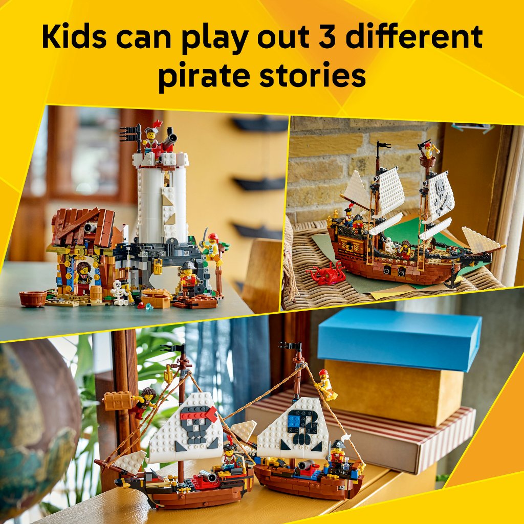 LEGO Creator 3in1 ‏31387 سفينة القراصنة الأيقونية (1074 قطعة) — صورة 6