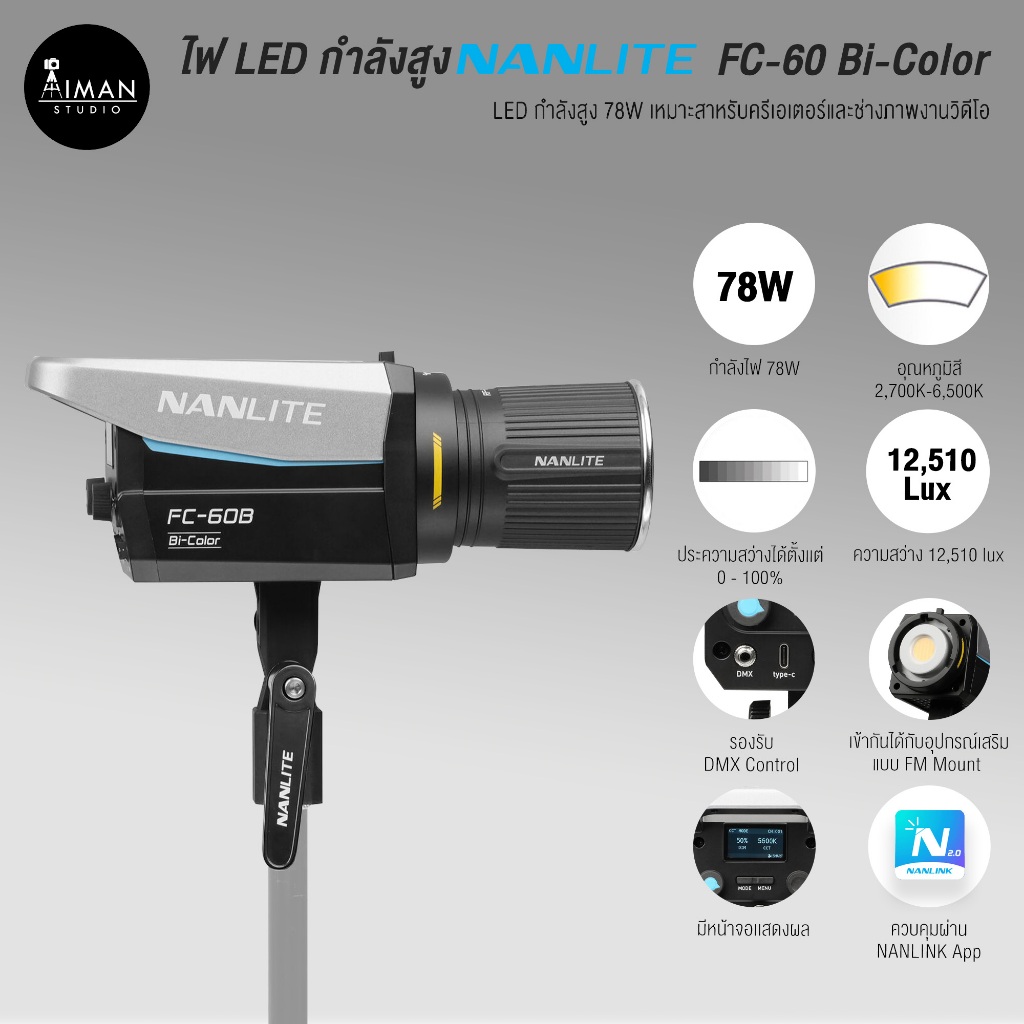 ไฟ LED กำลังสูง FC-60B Bi-Color