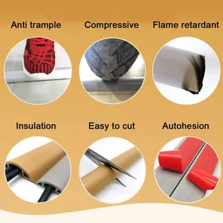 รางไฟ ยางครอบสาย PVC 4 ซม. x 2 ม. รางเก็บสายไฟ ป้องกันสายไฟ ยางครอบสาย ยางป้องกันสายเคเบิ้ล