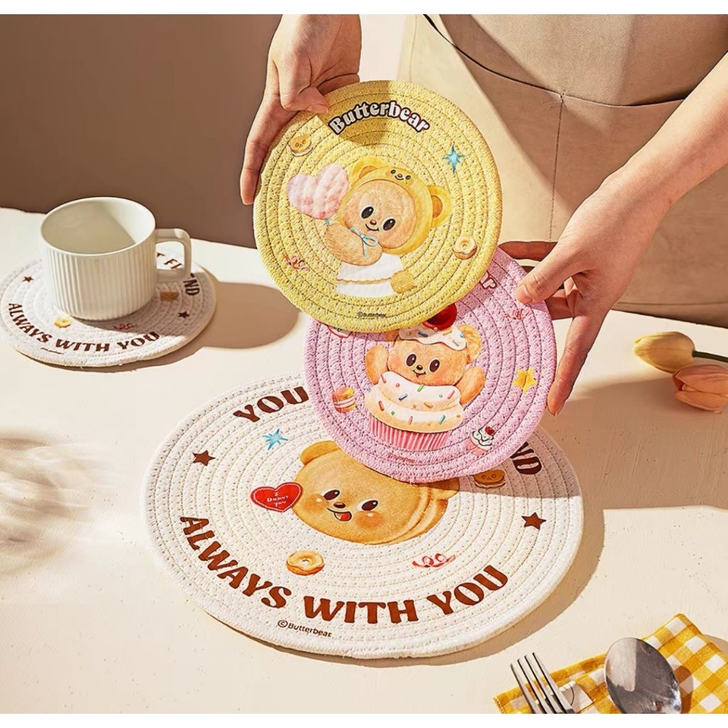 Butter​Bear​ x​ Modern Sweet​home​ แผ่นรองกันความร้อน​ ลายน้อง​หมี​เนย​