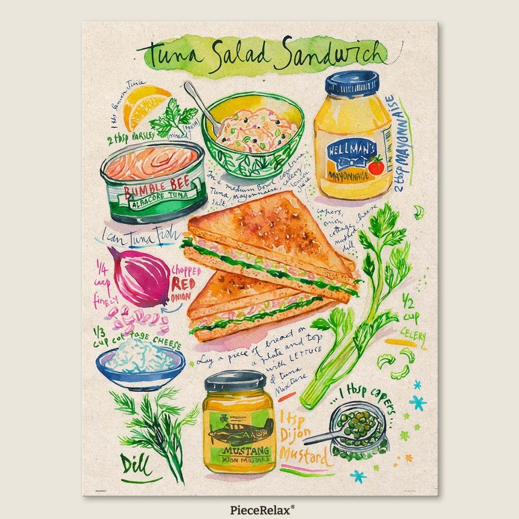 PieceRelax: Lucile Prache - Tuna Salad Sandwich (1008 Pieces) [Plastic Jigsaw Puzzle]