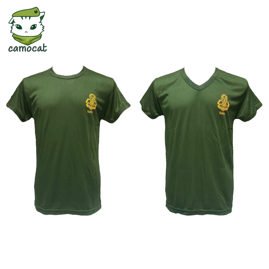 เสื้อยืด รด. คอกลม / คอวี / บุไหล่ เสื้อทับใน นศท.
