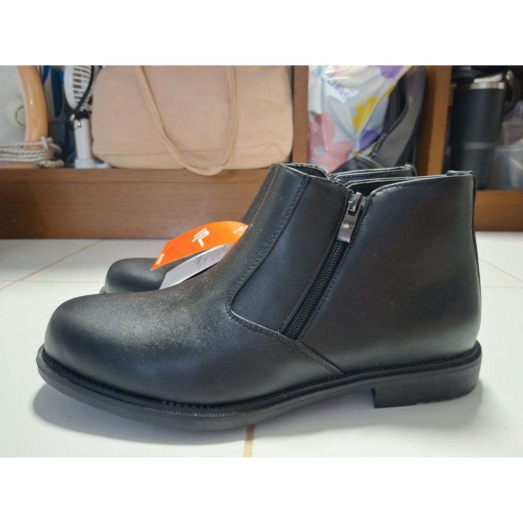รองเท้าฮาฟ Baoji รุ่น BJ8012 หนังด้าน นุ่มสบายเท้า สีดำ ไซส์ 41