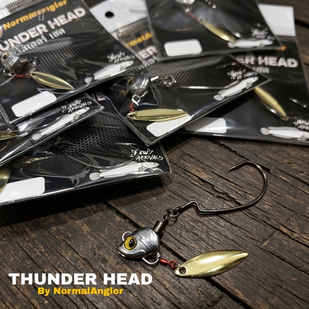 หัวจิ๊กThunder Head พร้อมชุดตัวเบ็ดและใบสปิน