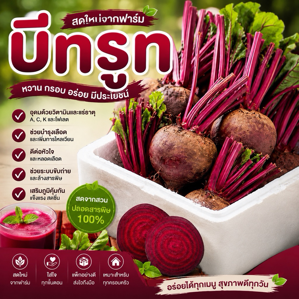 บีทรูทสด beetroot คัดพิเศษ