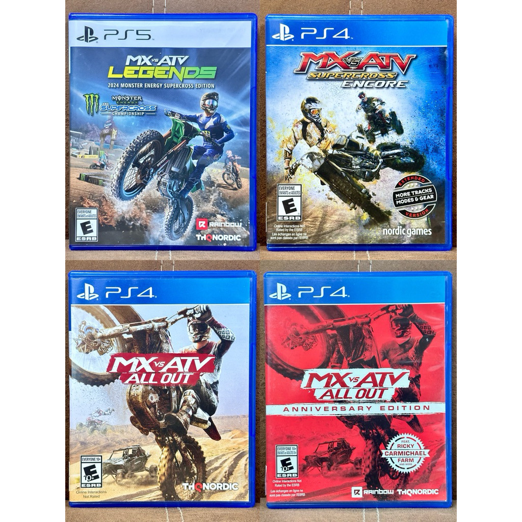 [Ps4/Ps5] MX vs ATV - Supercross Encore / All Out [เล่นได้2คน][มือ2]