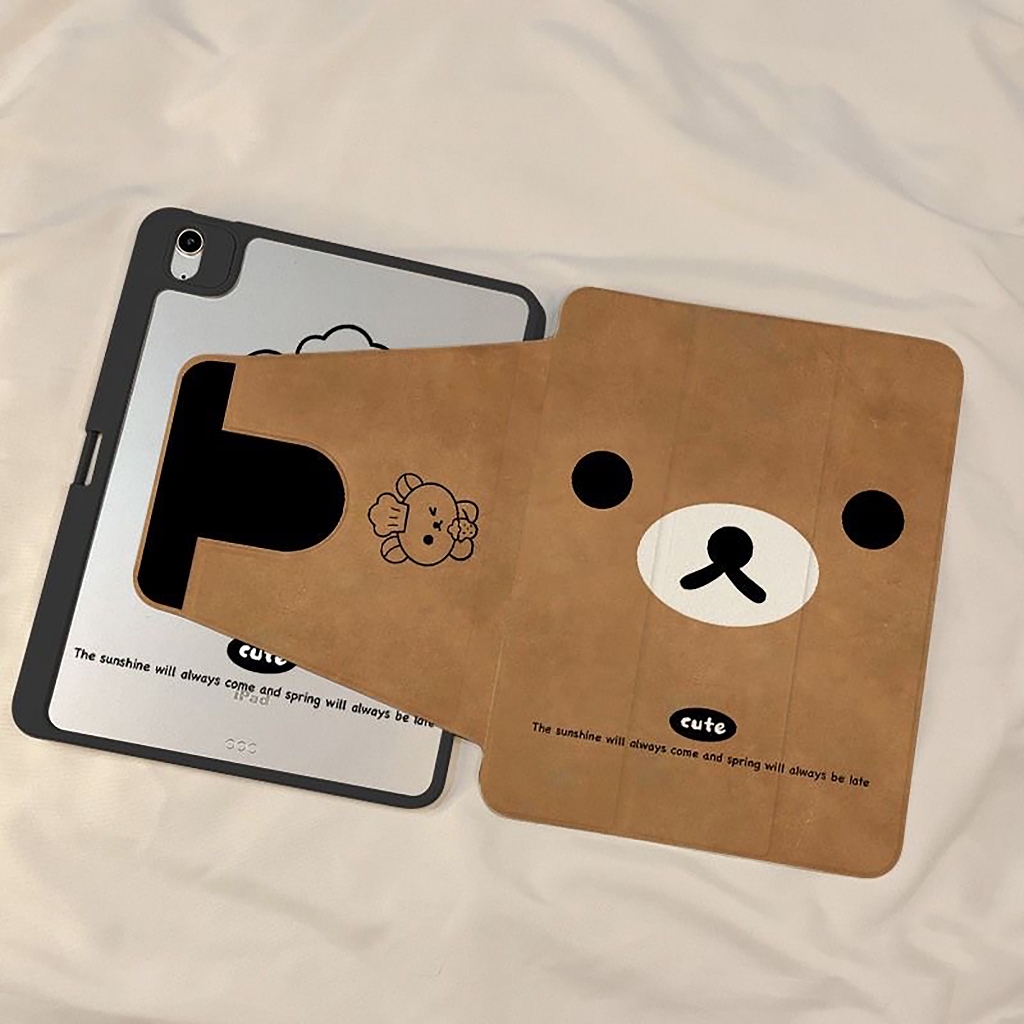 ส่ง24ชม เคสiPadหมุน 360°Gen12 Air8 11 Gen11 ที่ใส่ปากกา ริลักกูมะ เคสไอแพด Air6 Air7 Gen10 Pro11/13