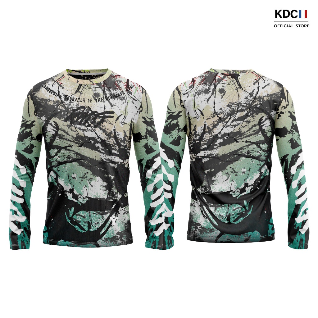 เสื้อออกกำลังกาย เสื้อวิ่งเทรล เสื้อคอกลมยาว Rarity Run รุ่น Deep Forest Camo