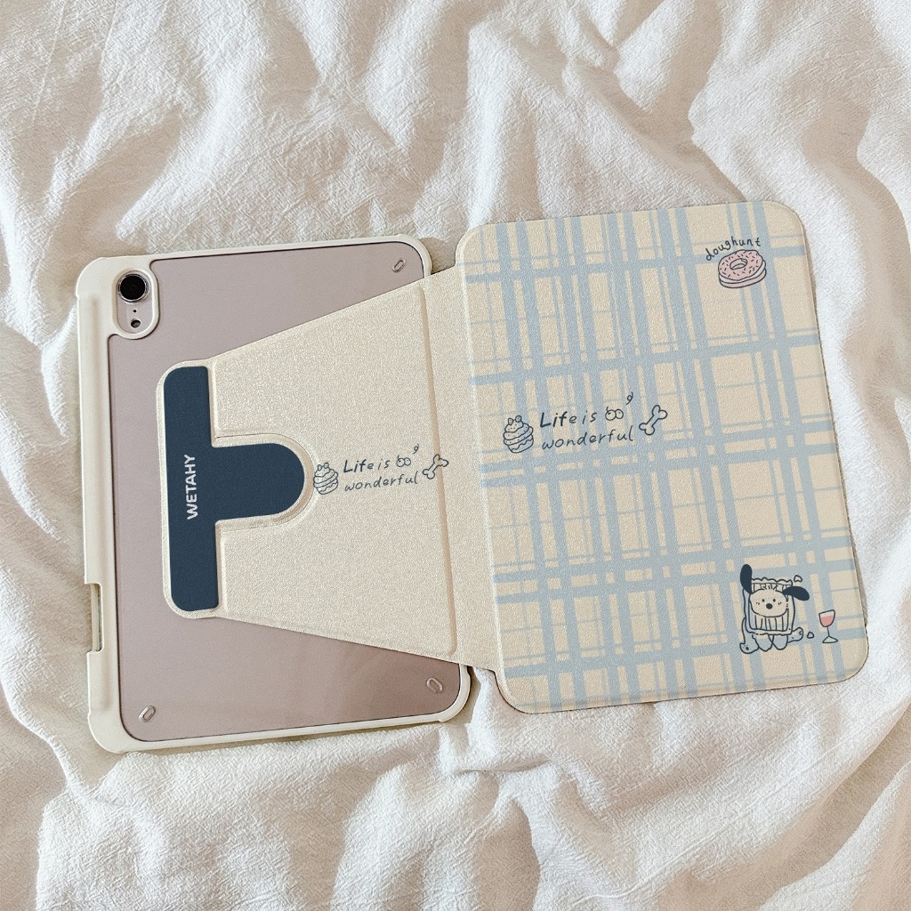 🔥จัดส่งภายใน24ชั่วโมง🔥เคสiPad หมุน 360° plaid pattern Gen12 Pro11 Air8 11 Air7 13 เคสไอแพด Mini7