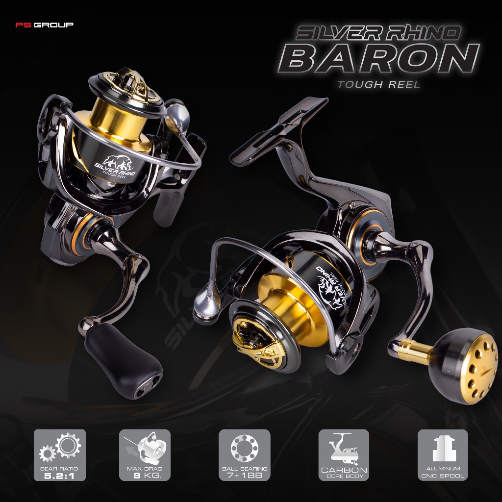 รอกสปินนิ่ง Silver Rhino Baron และ Baron SDH สปินนิ่งแขนคู่ (มีเฉพาะเบอร์ 3,000)