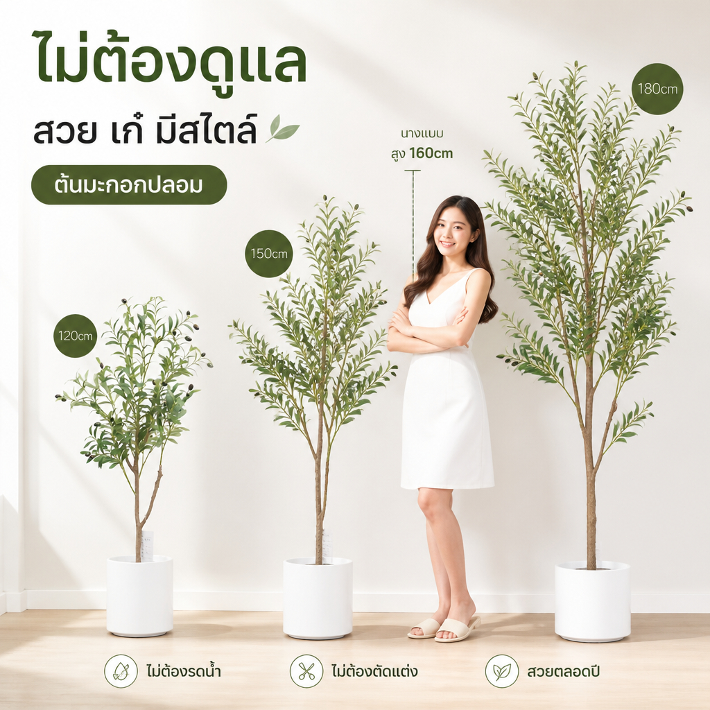 [COD] ต้นมะกอกประดิษฐ์ ต้นไม้ประดิษฐ์ 180/150/120cm ต้นไม้ปลอม ต้นมะกอกปลอม ต้นโอลีฟปลอม ต้นมะกอกโอลีฟปลอม 001