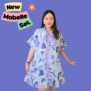 Mabelle set ชุดเซ็ทเสื้อเชิ้ต+กระโปรงอัดพลีท มีซับในเป็นกางเกงอัดพลีท