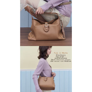 (สินค้าพร้อมส่ง)CHNiiNiN - FUJI hobo bag กระเป๋าสะพายหนังวัวแท้ (สายปรับความยาวได้ ครอสบอดี้ได้) น้ำหนักเบา 550 กรัม