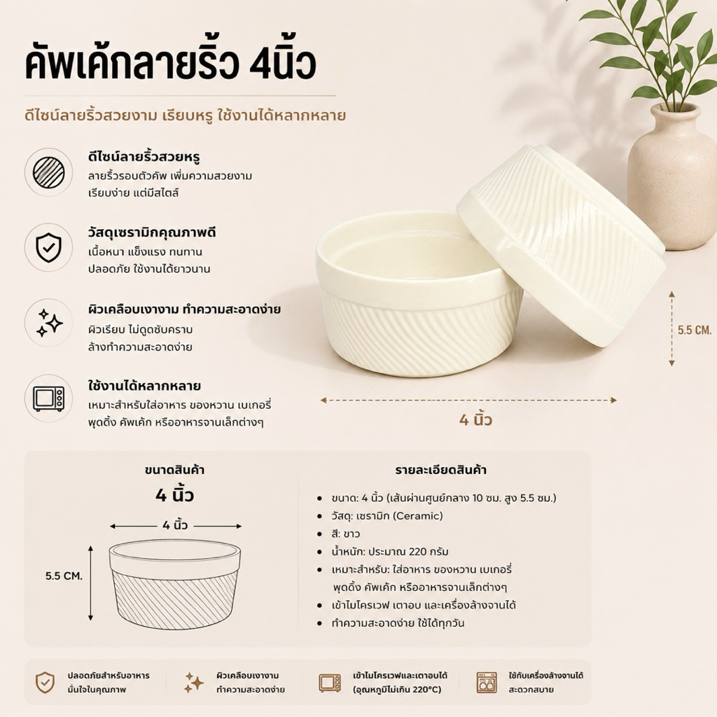 จานชามดีไซน์สวย ทนต่อความร้อน สามารถใช้กับไมโครเวฟและเครื่องล้างจานได้