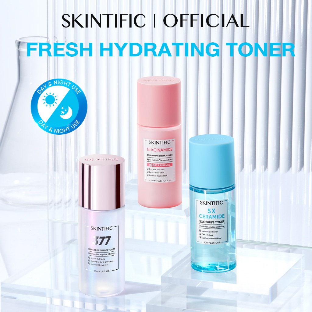 SKINTIFIC Toner โทนเนอร์ 5% AHA BHA PHA น้ําตบ น้ำตบ ผลัดเซลล์ผิว Exfoliating คาล์มมิ่ง ไบรท์เทนนิ่ง ซูทติ้ง น้ำตบจบโทรม