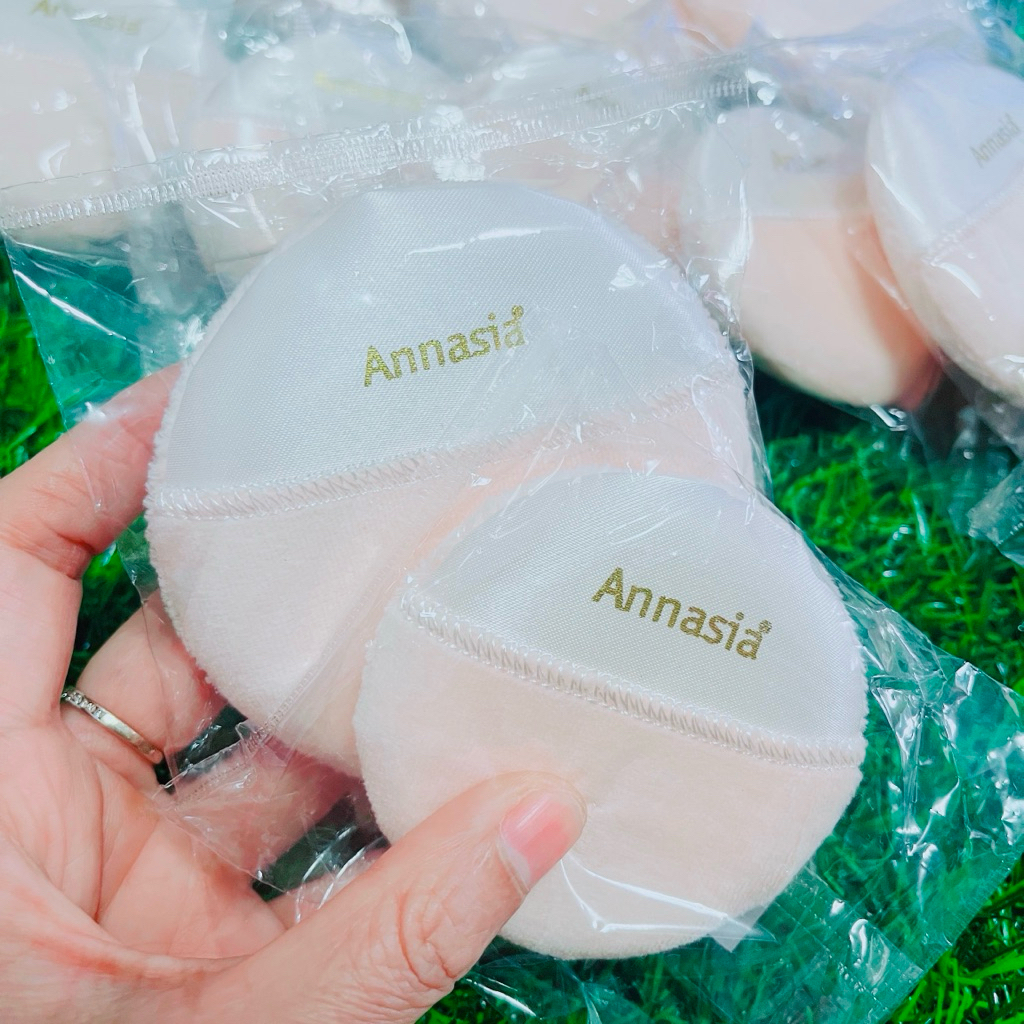 (3) พัฟแต่งหน้า Annasia  พัฟผ้า พัฟแต่งหน้า พัฟลงแป้งฝุ่น แบบสอดนิ้วได้  #เสริมสวย 🇹🇭(พร้อมส่ง)