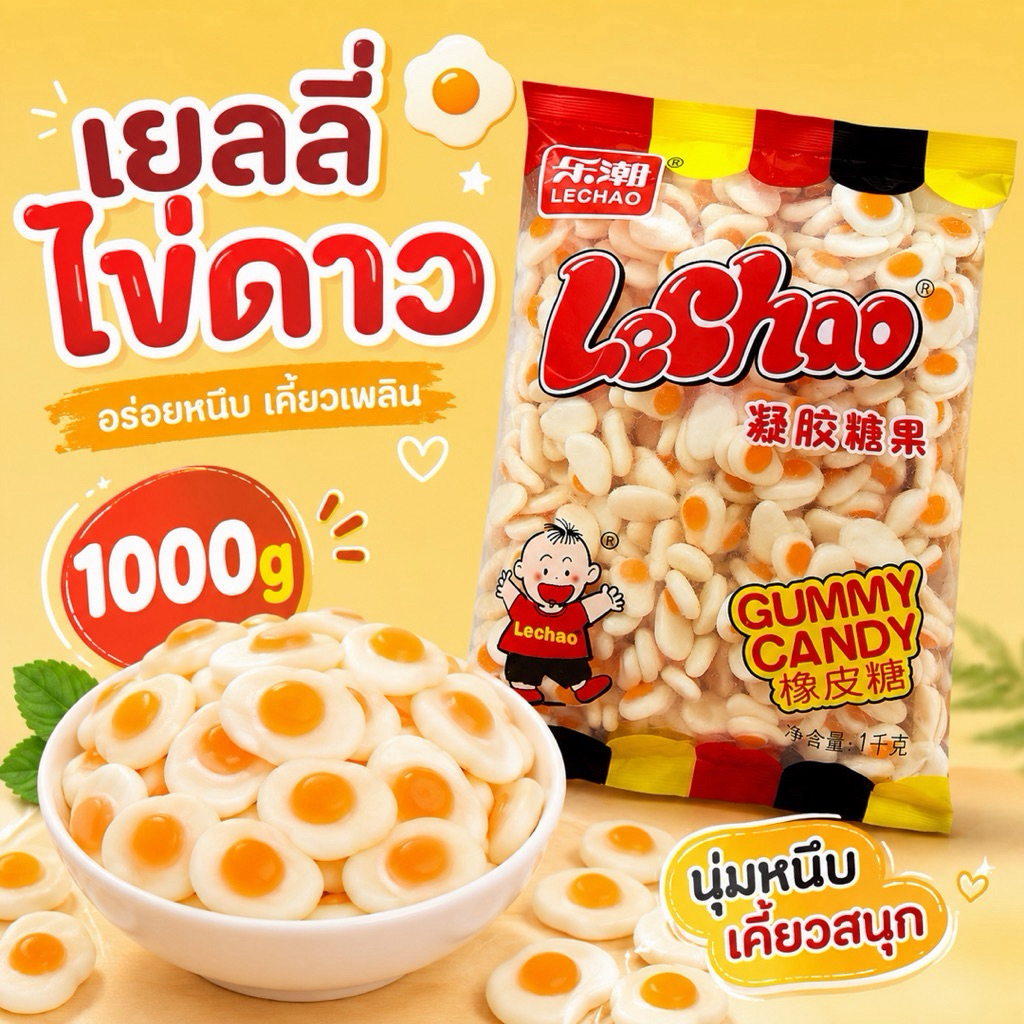 เยลลี่ไข่ดาว 1000g หนึบหนับเคี้ยวเพลิน