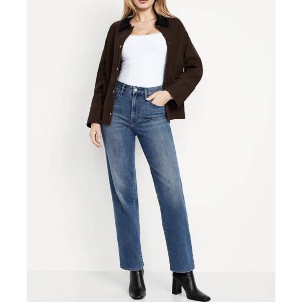 Old Navy High-Waisted Wow Loose Jeans กางเกงยีนส์เอวสูง ทรงขากระบอก ผ้านุ่ม ยืดหยุ่นได้อีก