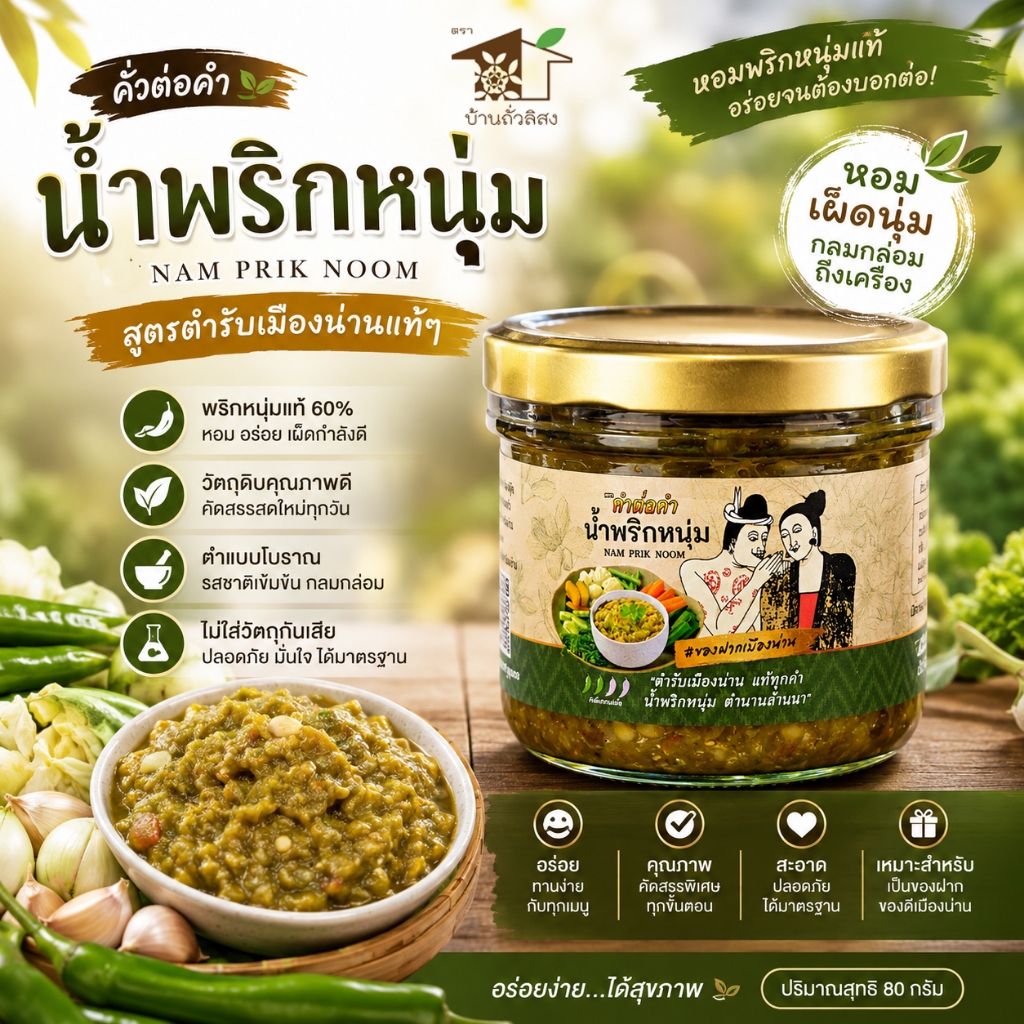 น้ำพริกหนุ่ม โกเต็ง สูตรเฉพาะ รสเด็ด