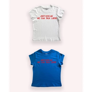 chicchi.cshop | เสื้อยืดbabytee ลาย just kiss me