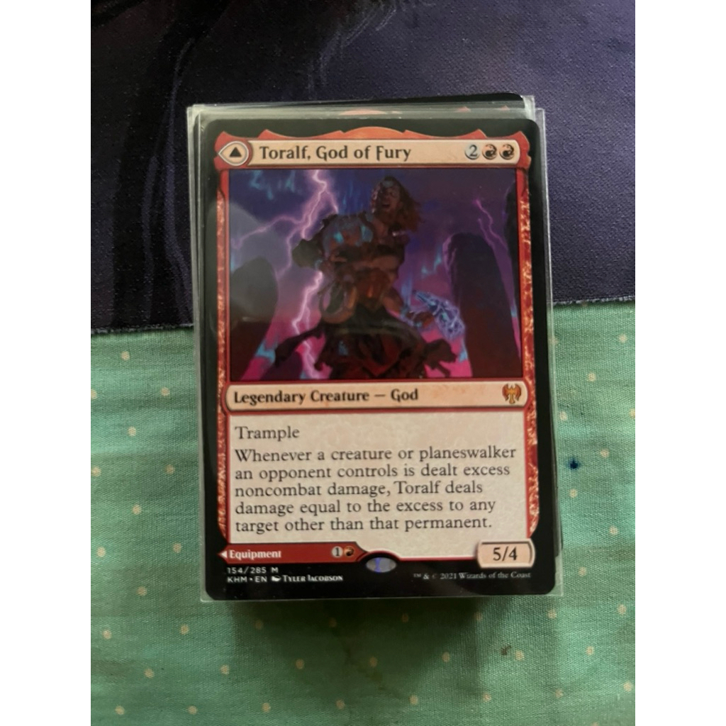 การ์ด MTG Toralf, God of Fury Red Magic the Gathering EDH รุ่น KHM สภาพ Ex-Nm